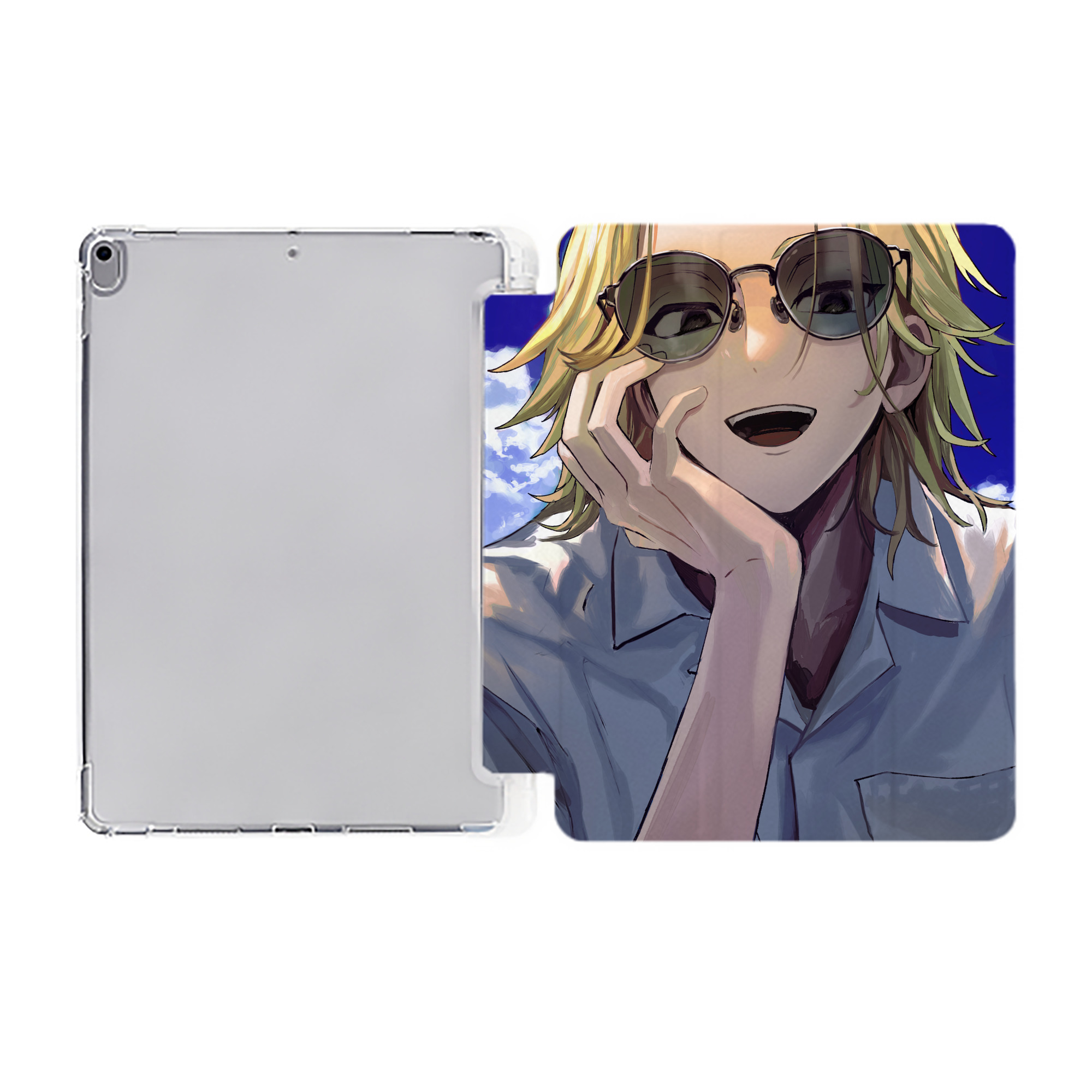 （画像用） 東京リベンジャーズ Tokyo Revengers IPad ケース ペン収納付き 三つ折りスタンド PUレザー×シリコン 対応機種9.5/10.5/10.9インチ